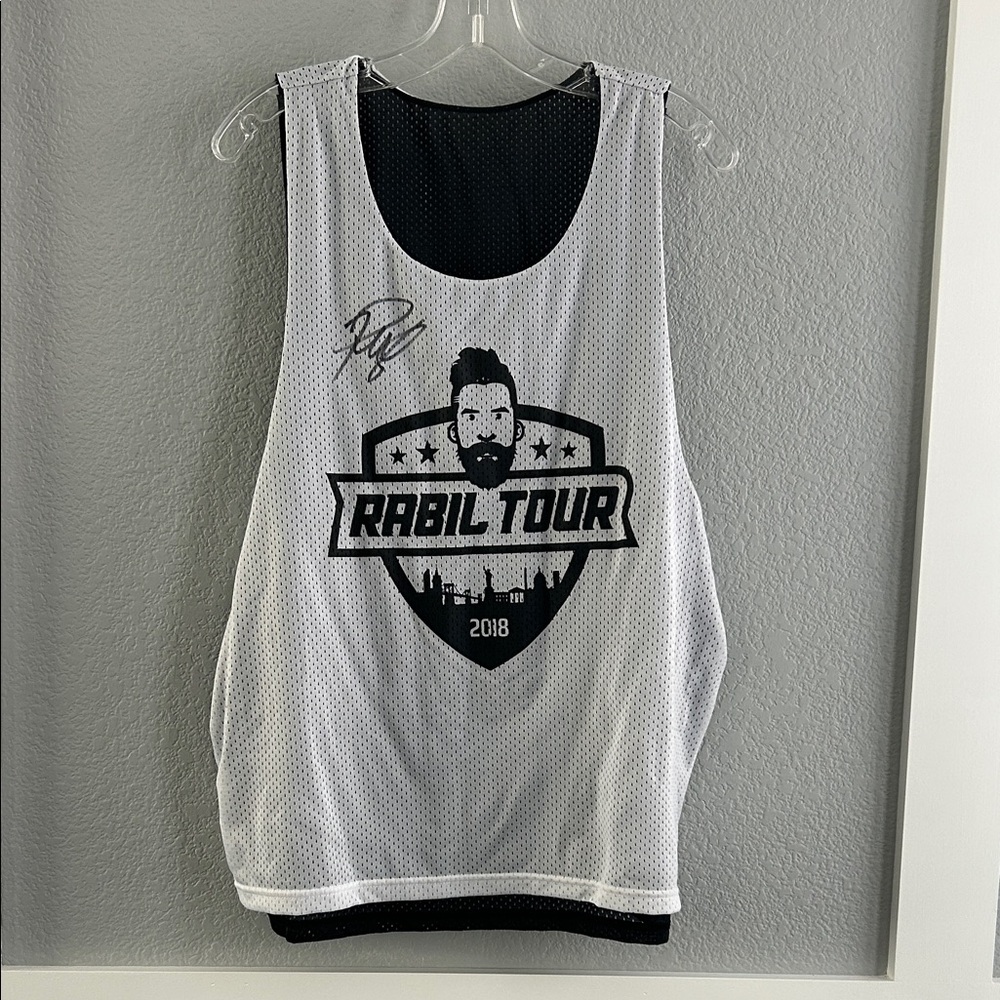 New Balance White and Black Rabil Tour Tank Top